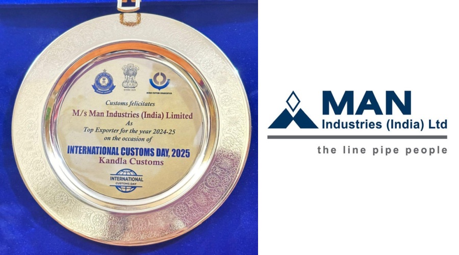 Man Industries India Ltd gets an Award for being the Top Exporter for the year 2024-25